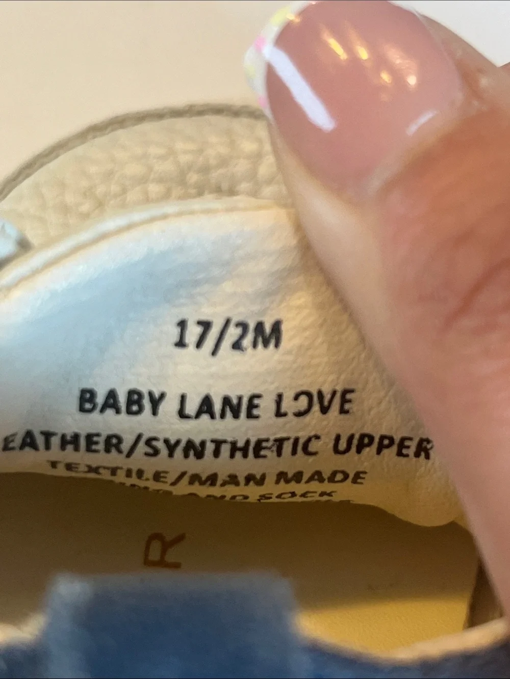 Kurt Geiger White Baby Sneakers with Navy Heart Accents